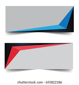 Abstract geometric polygonal banner texture background in blue red color. 