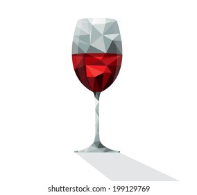 abstract geometric polygonal glass