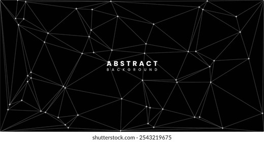 Abstract geometric polygonal lines background design. Vector illustration