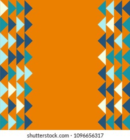 Abstract geometric polygonal pattern with colored triangles. Can be used as poster, banner, border, background, Wallpaper, card, print and etc. Eps10 vector.