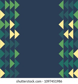 Abstract geometric polygonal pattern with colored triangles. Can be used as poster, banner, border, background, Wallpaper, card, print and etc. Eps10 vector.