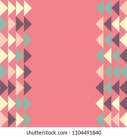 Abstract geometric polygonal pattern with colored triangles. Can be used as poster, banner, border, background, Wallpaper, card, print and etc. Eps10 vector.