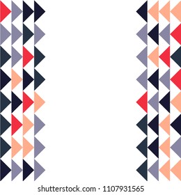 Abstract geometric polygonal pattern with colored triangles. Can be used as poster, banner, border, background, Wallpaper, card, print and etc. Eps10 vector.