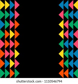 Abstract geometric polygonal pattern with colored triangles. Can be used as poster, banner, border, background, Wallpaper, card, print and etc. Eps10 vector.