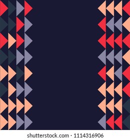 Abstract geometric polygonal pattern with colored triangles. Can be used as poster, banner, border, background, Wallpaper, card, print and etc. Eps10 vector.