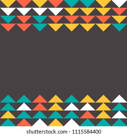 Abstract geometric polygonal pattern with colored triangles. Can be used as poster, banner, border, background, Wallpaper, card, print and etc. Eps10 vector.