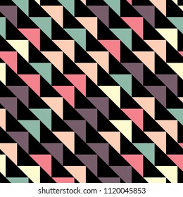 Abstract geometric polygonal pattern with colored triangles. Can be used as poster, banner, border, background, Wallpaper, card, print and etc. Eps10 vector.