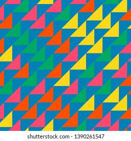 Abstract geometric polygonal pattern with colored triangles. Can be used as poster, banner, border, background, Wallpaper, card, print and etc. Eps10 vector.