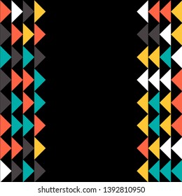 Abstract geometric polygonal pattern with colored triangles. Can be used as poster, banner, border, background, Wallpaper, card, print and etc. Eps10 vector.
