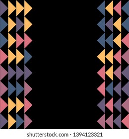 Abstract geometric polygonal pattern with colored triangles. Can be used as poster, banner, border, background, Wallpaper, card, print and etc. Eps10 vector.