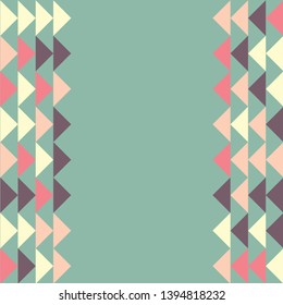 Abstract geometric polygonal pattern with colored triangles. Can be used as poster, banner, border, background, Wallpaper, card, print and etc. Eps10 vector.