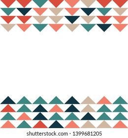 Abstract geometric polygonal pattern with colored triangles. Can be used as poster, banner, border, background, Wallpaper, card, print and etc. Eps10 vector.