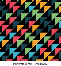 Abstract geometric polygonal pattern with colored triangles. Can be used as poster, banner, border, background, Wallpaper, card, print and etc. Eps10 vector.
