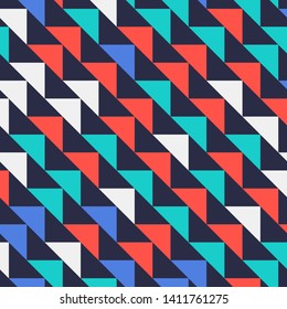 Abstract geometric polygonal pattern with colored triangles. Can be used as poster, banner, border, background, Wallpaper, card, print and etc. Eps10 vector.