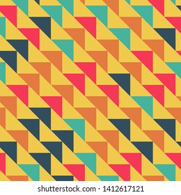 Abstract geometric polygonal pattern with colored triangles. Can be used as poster, banner, border, background, Wallpaper, card, print and etc. Eps10 vector.