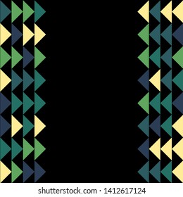 Abstract geometric polygonal pattern with colored triangles. Can be used as poster, banner, border, background, Wallpaper, card, print and etc. Eps10 vector.