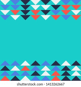 Abstract geometric polygonal pattern with colored triangles. Can be used as poster, banner, border, background, Wallpaper, card, print and etc. Eps10 vector.