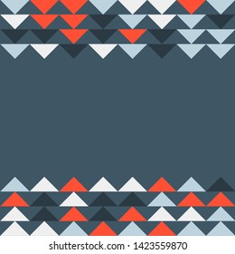 Abstract geometric polygonal pattern with colored triangles. Can be used as poster, banner, border, background, Wallpaper, card, print and etc. Eps10 vector.