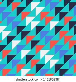 Abstract geometric polygonal pattern with colored triangles. Can be used as poster, banner, border, background, Wallpaper, card, print and etc. Eps10 vector.
