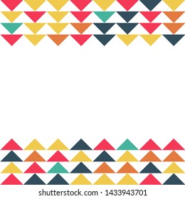 Abstract geometric polygonal pattern with colored triangles. Can be used as poster, banner, border, background, Wallpaper, card, print and etc. Eps10 vector.