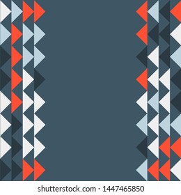 Abstract geometric polygonal pattern with colored triangles. Can be used as poster, banner, border, background, Wallpaper, card, print and etc. Eps10 vector.