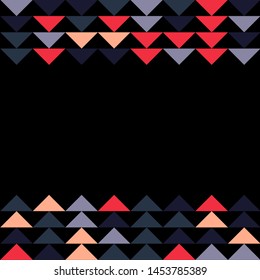 Abstract geometric polygonal pattern with colored triangles. Can be used as poster, banner, border, background, Wallpaper, card, print and etc. Eps10 vector.