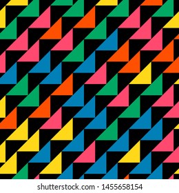 Abstract geometric polygonal pattern with colored triangles. Can be used as poster, banner, border, background, Wallpaper, card, print and etc. Eps10 vector.