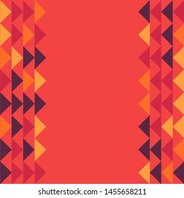 Abstract geometric polygonal pattern with colored triangles. Can be used as poster, banner, border, background, Wallpaper, card, print and etc. Eps10 vector.