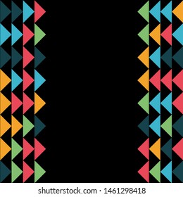 Abstract geometric polygonal pattern with colored triangles. Can be used as poster, banner, border, background, Wallpaper, card, print and etc. Eps10 vector.