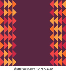 Abstract geometric polygonal pattern with colored triangles. Can be used as poster, banner, border, background, Wallpaper, card, print and etc. Eps10 vector.