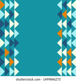 Abstract geometric polygonal pattern with colored triangles. Can be used as poster, banner, border, background, Wallpaper, card, print and etc. Eps10 vector.