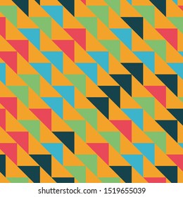 Abstract geometric polygonal pattern with colored triangles. Can be used as poster, banner, border, background, Wallpaper, card, print and etc. Eps10 vector.