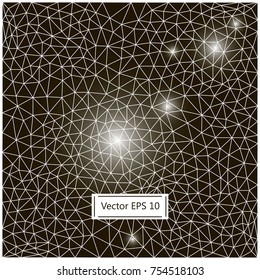 Abstract Geometric Polygonal pattern for creative modern cover. Mesh of triangles.