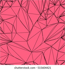 abstract geometric polygonal pattern, modern polygonal pink background, vector illustration