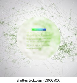 Abstract Geometric Polygonal Shape. Futuristic Technology Vector Science Background. Connecting Dots and Lines Structure