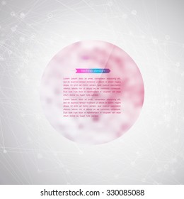 Abstract Geometric Polygonal Shape. Futuristic Technology Vector Science Background. Connecting Dots and Lines Structure