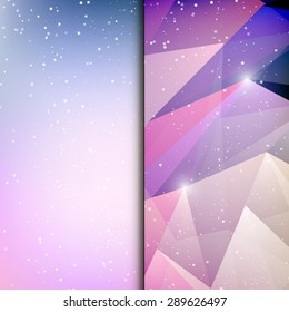 Abstract geometric polygonal shiny background for cover, poster, web design