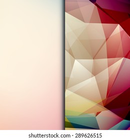 Abstract geometric polygonal shiny background for cover, poster, web design