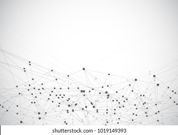 Abstract geometric Polygonal Space Background with Connecting Dots and Lines. Vector illustration