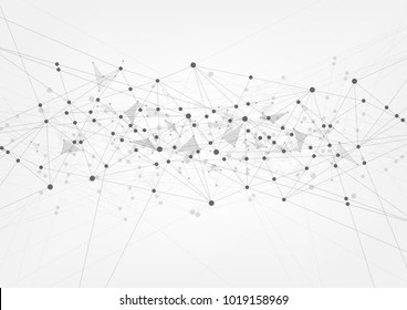 Abstract geometric Polygonal Space Background with Connecting Dots and Lines. Vector illustration
