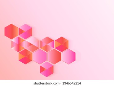 Abstract geometric polygonal space background. Modern geometric background with copy space.