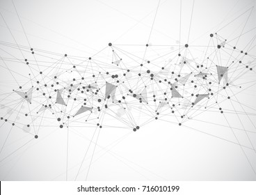 Abstract geometric Polygonal Space Background with Connecting Dots and Lines. Vector illustration