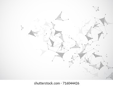 Abstract geometric Polygonal Space Background with Connecting Dots and Lines. Vector illustration