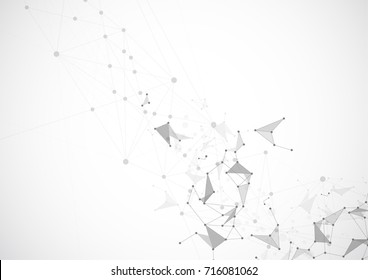 Abstract geometric Polygonal Space Background with Connecting Dots and Lines. Vector illustration