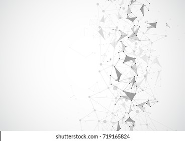 Abstract geometric Polygonal Space Background with Connecting Dots and Lines. Vector illustration