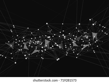 Abstract geometric Polygonal Space Background with Connecting Dots and Lines. Vector illustration