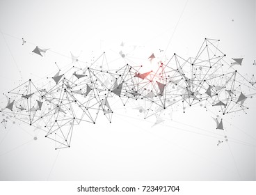 Abstract geometric Polygonal Space Background with Connecting Dots and Lines. Vector illustration