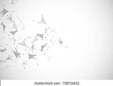 Abstract geometric Polygonal Space Background with Connecting Dots and Lines. Vector illustration