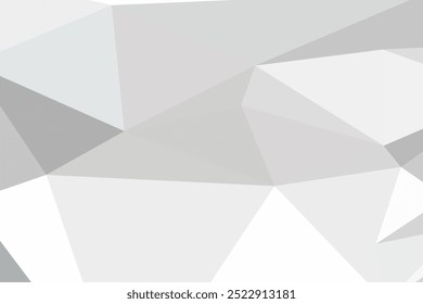 Abstrakter geometrischer polygonaler weißer Hintergrund mit verschiedenen Weißtönen, mit scharfen dreieckigen Formen und einer dynamischen