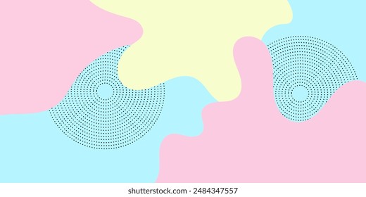 Abstract geometric pop art background with wave pattern. Vector pattern. overlay geometric design of trendy Memphis 80s-90s style